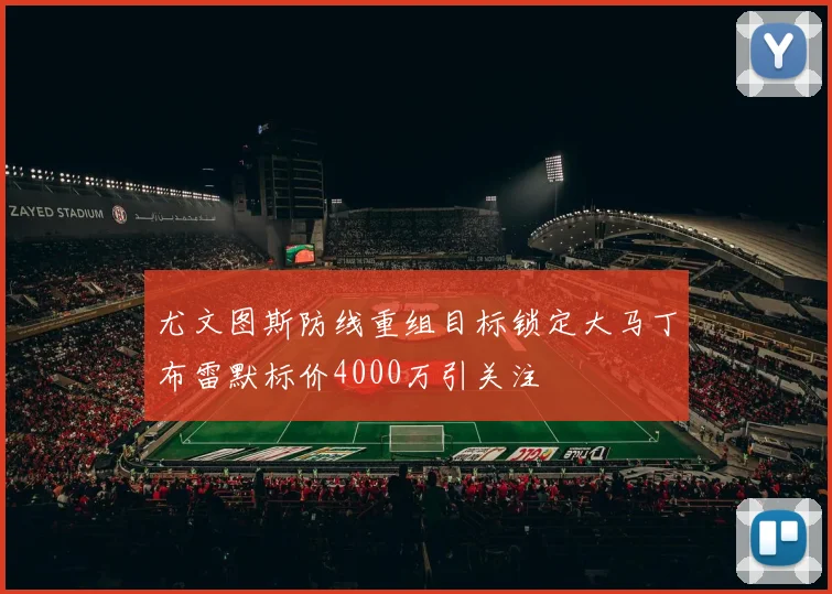 尤文图斯防线重组目标锁定大马丁布雷默标价4000万引关注